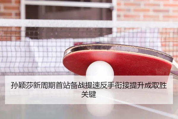 孙颖莎新周期首站备战提速反手衔接提升成取胜关键